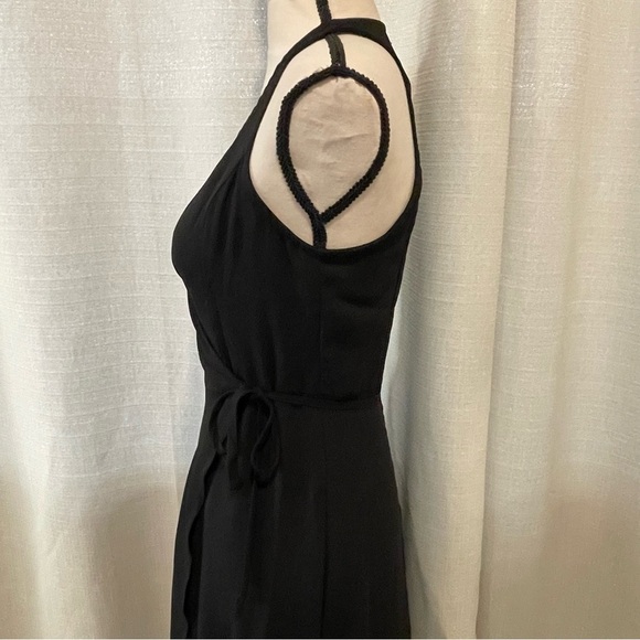 Abercrombie & Fitch Maxi Wrap Dress Women Sleeveless Black Sz XS - Picture 9 of 9